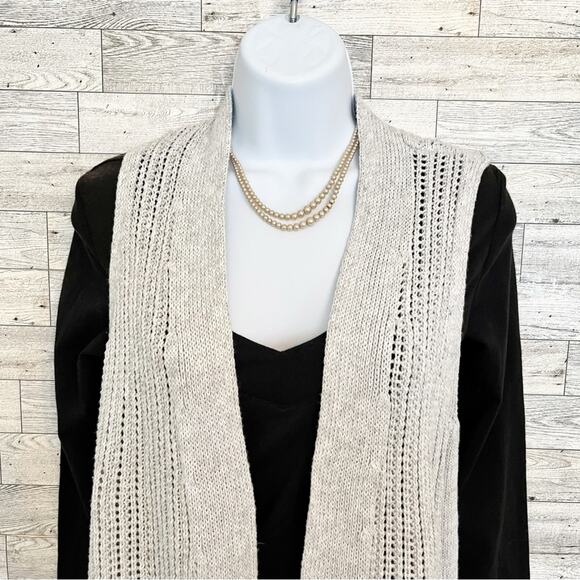 GAP FACTORY Gray Sleeveless Duster-Cardigan, S - Picture 6 of 9
